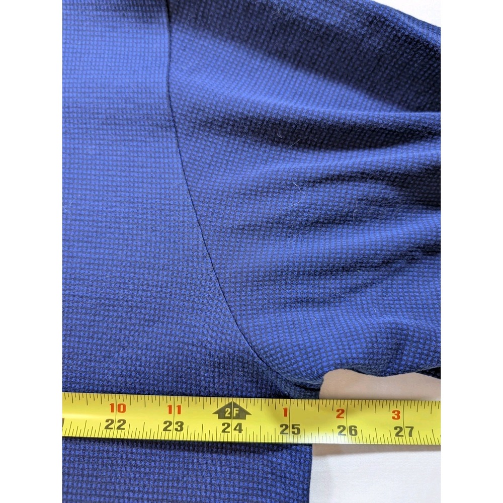 POLO GOLF Ralph Lauren Men XL Blue Pima Cotton Short Sleeve Polo Shirt Micro Chk - Picture 5 of 8